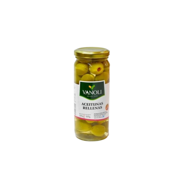 ACEITUNA VERDE RELLENA VANOLI FRASCO X300G