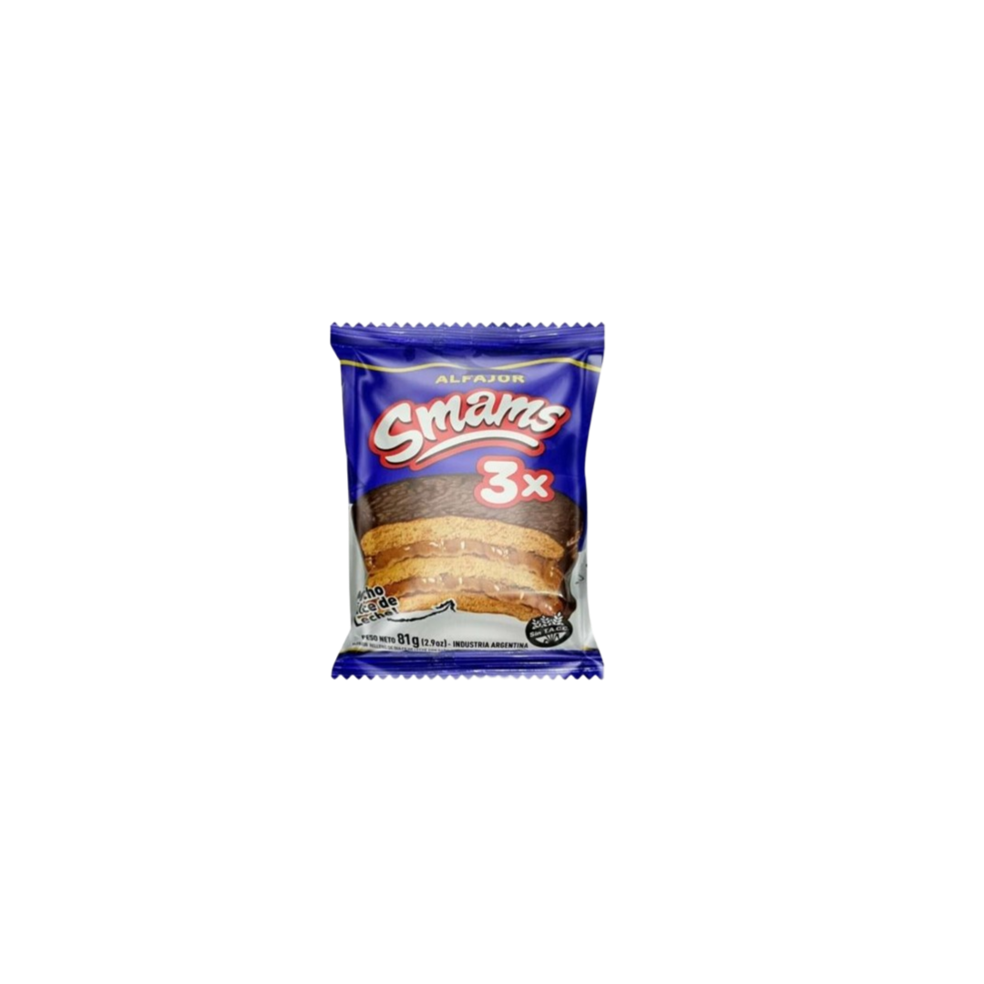 ALFAJOR TRIPLE NEGRO C/DULCE DE LECHE X81G