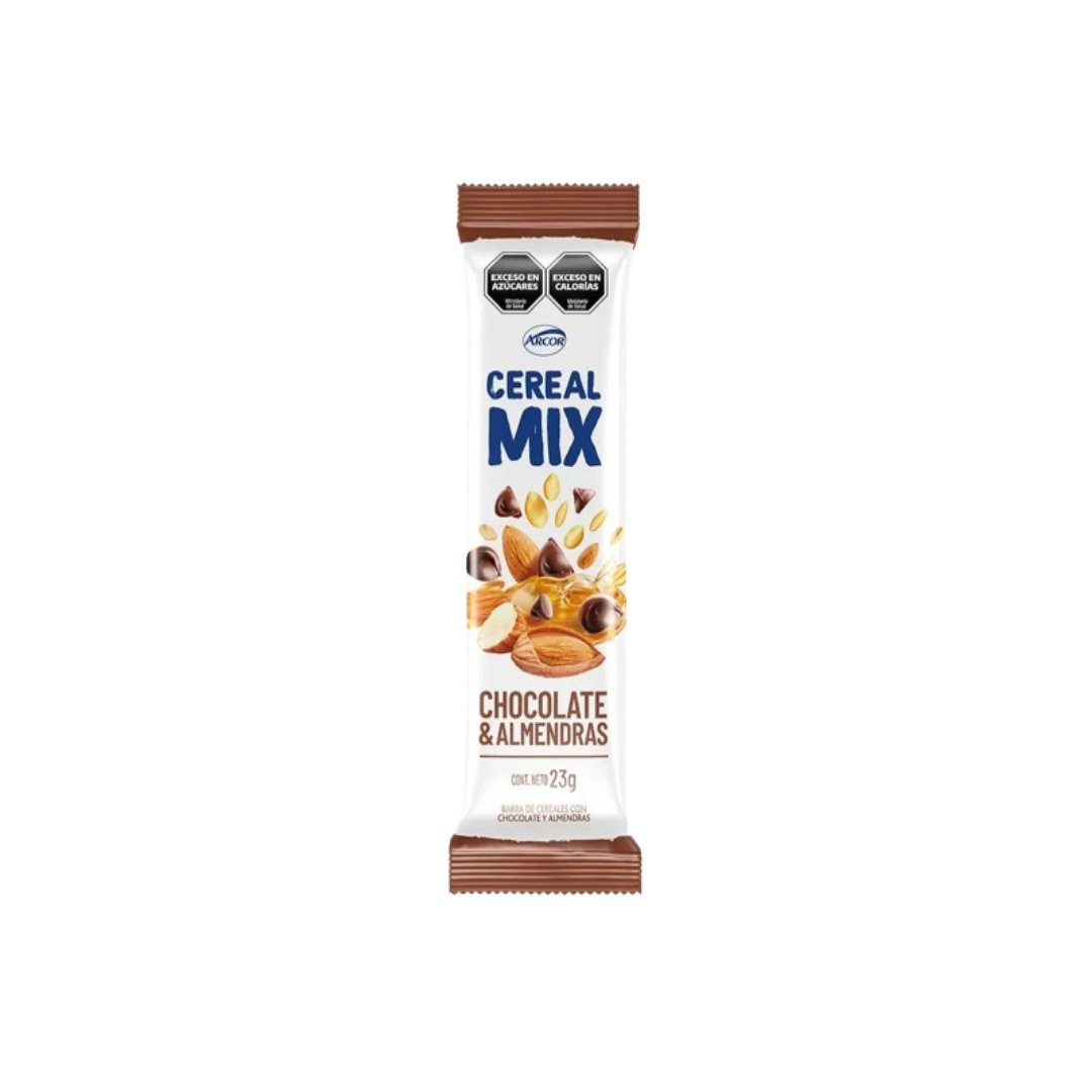 BARRA CHOCO/ALMENDRAS CEREAL MIX X23G