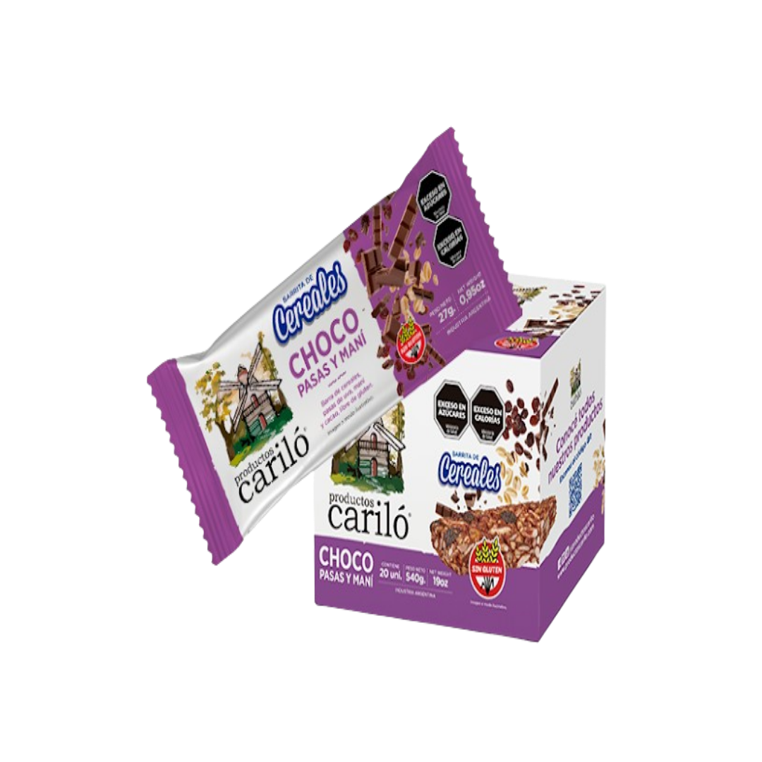 BARRITAS CHOCO PASAS Y MANI X27G