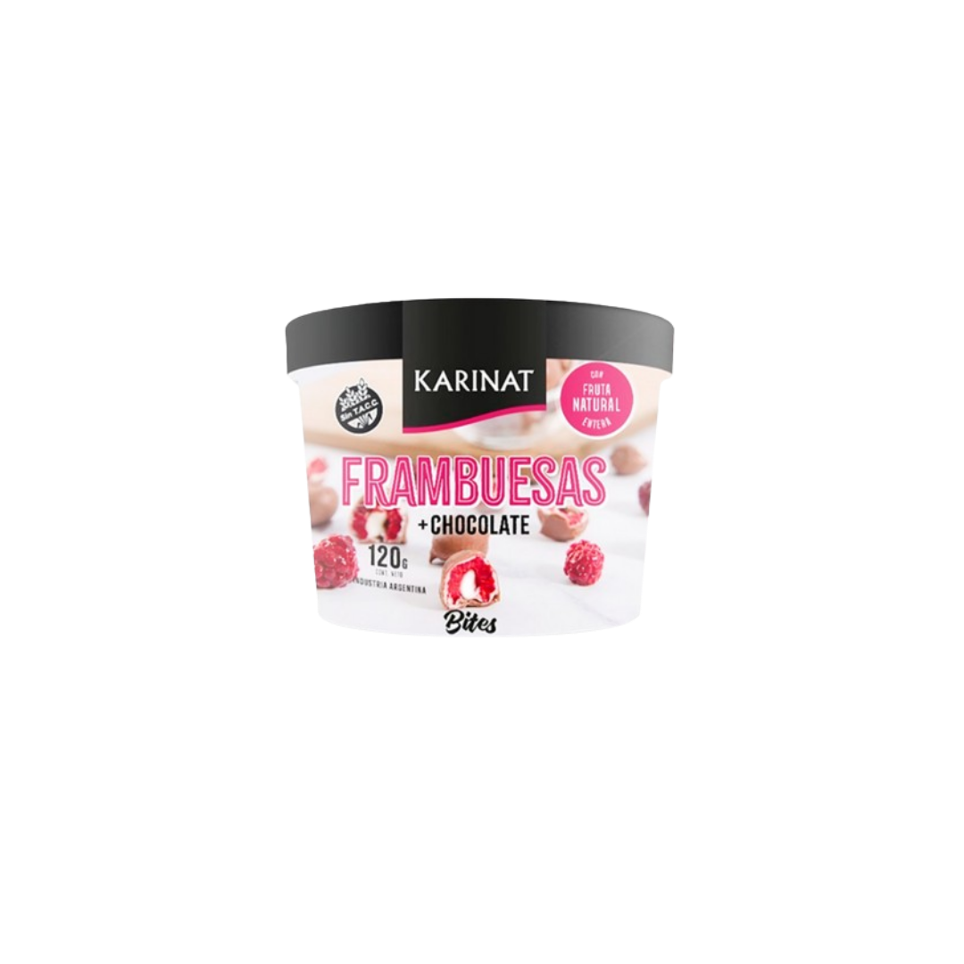 BITES FRAMBUESA BAÑADO CHOCOLATE X120GR