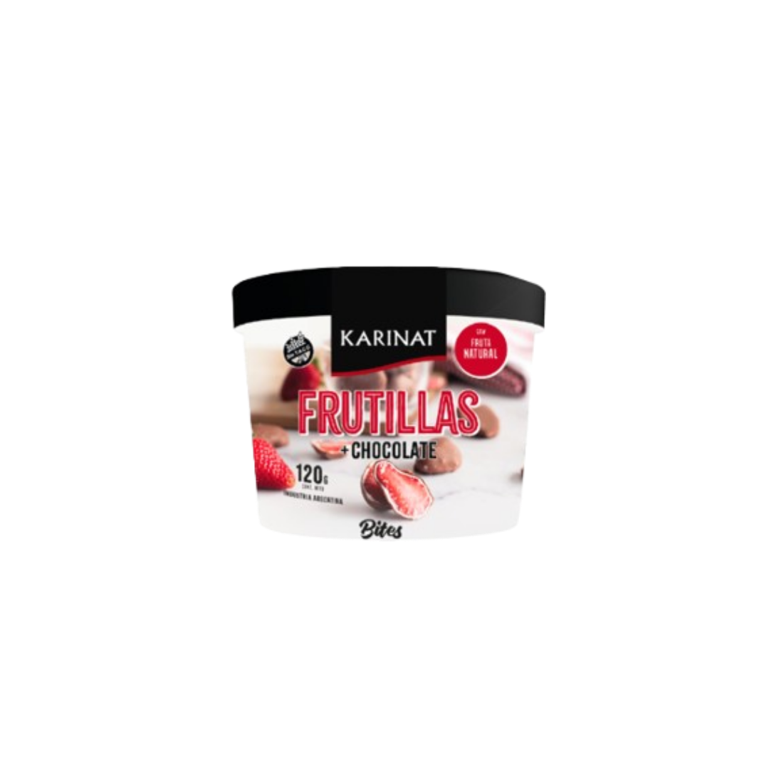 BITES FRUTILLA BAÑADO CHOCOLATE X120GR