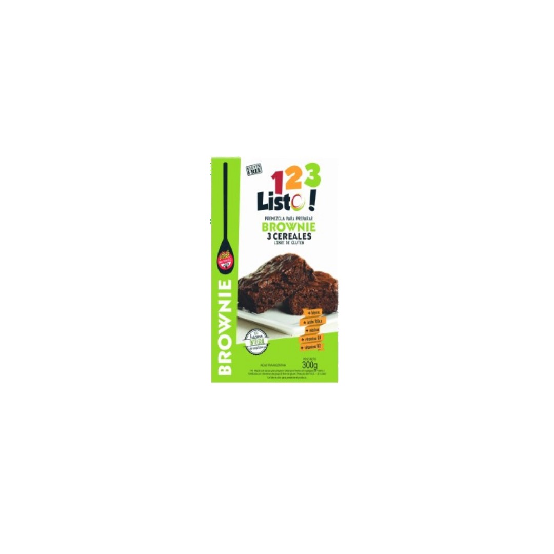 PREMEZCLA BROWNIE 3 CEREALES X300G