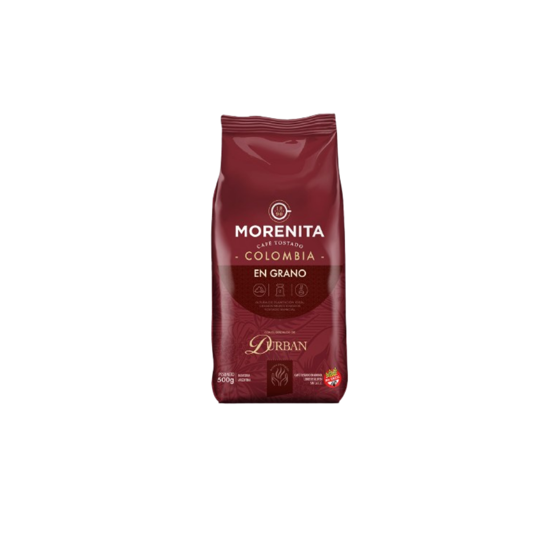 CAFE TOSTADO EN GRANO COLOMBIA MORENITA X500G