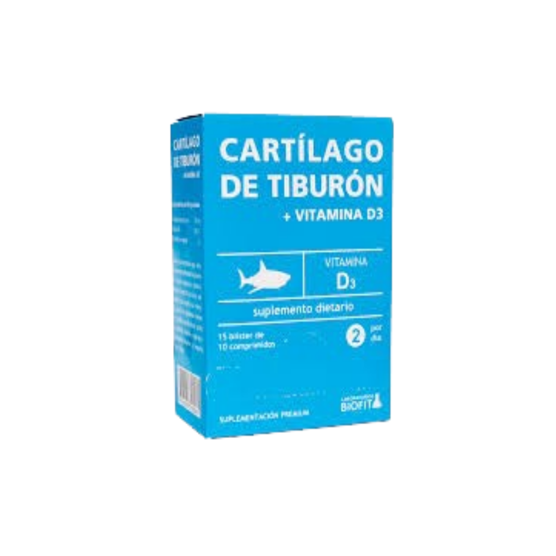 CARTILAGO DE TIBURON+VITAMINA D3 X1BLIS X10CAP