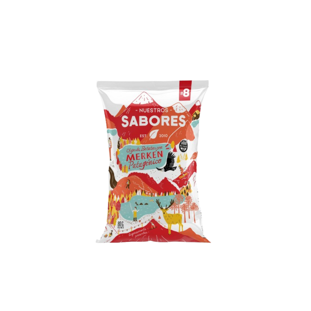 CHIPS DE BATATAS CON MERKEN X80G