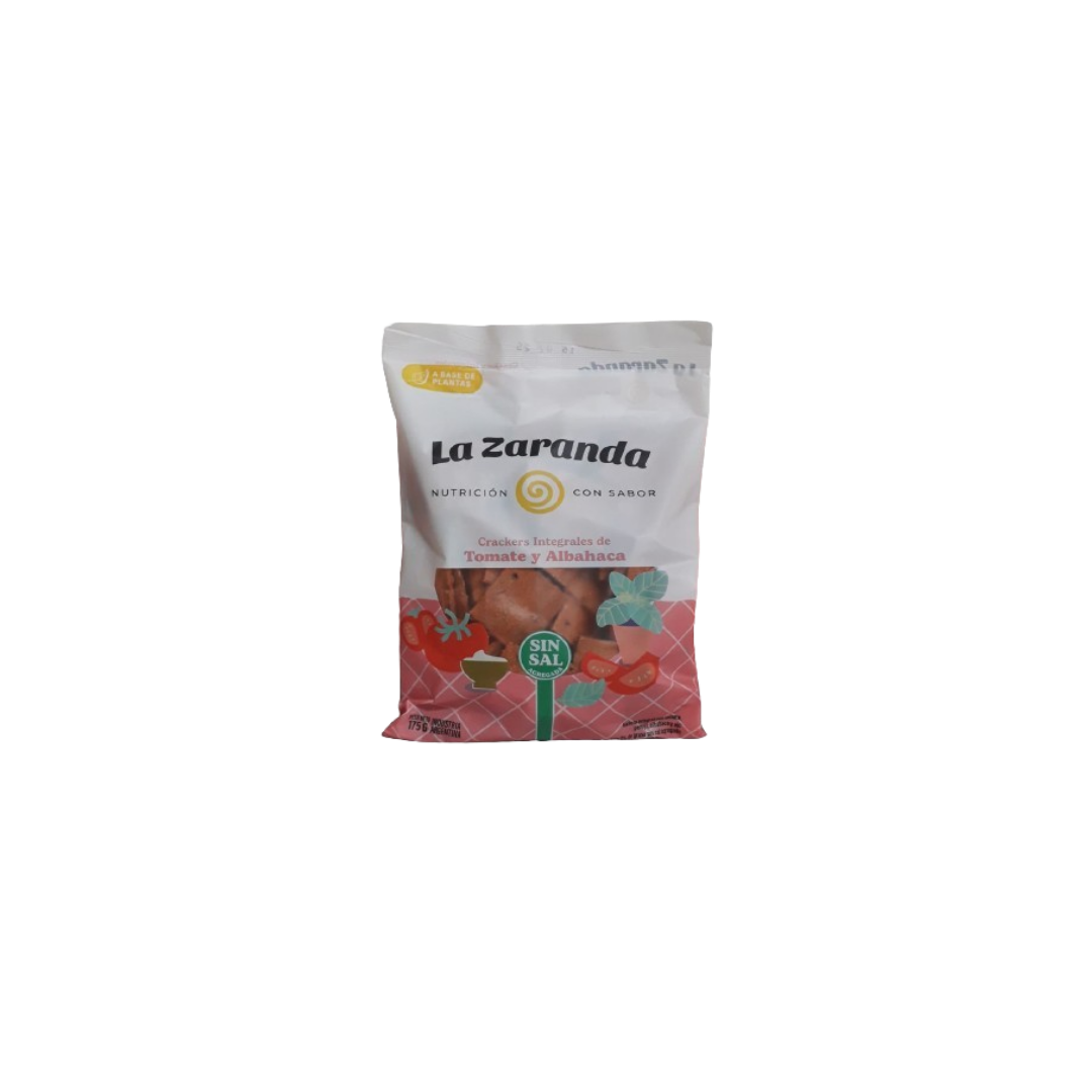 CRACKERS INTEGRALES DE TOMATE Y ALBAHACA X175G