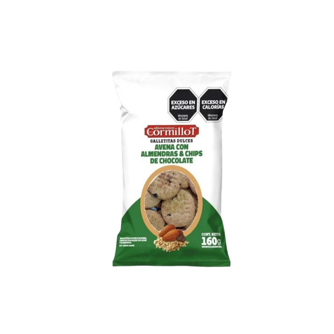 GALLET DE AVENA ALMENDRA Y CHIPS CHOCO X160G