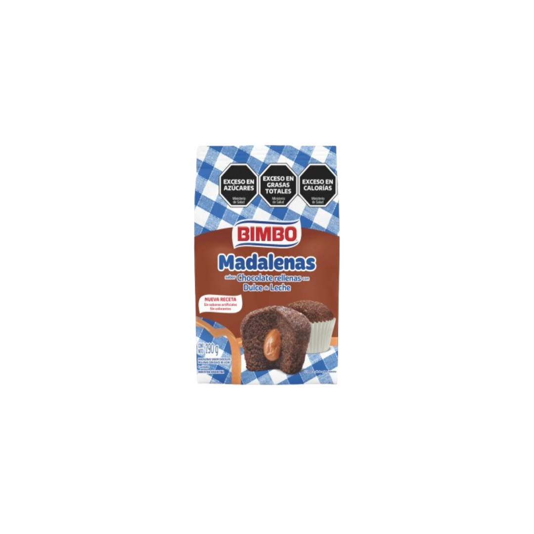 MAGDALENAS CHOCO C/DULCE DE LECHE X190G