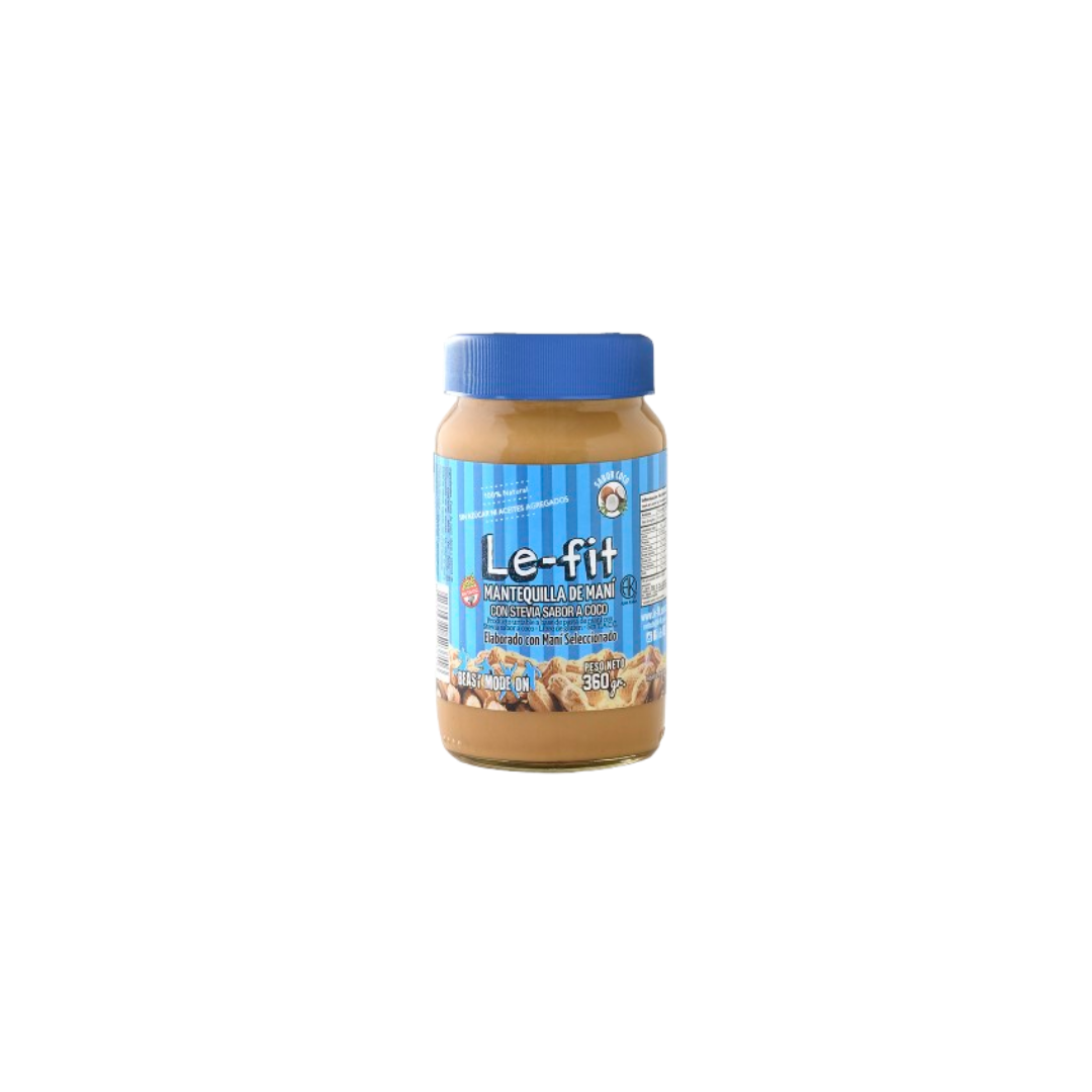 MANTEQUILLA DE MANI C/STEVIA SABOR COCO X360G
