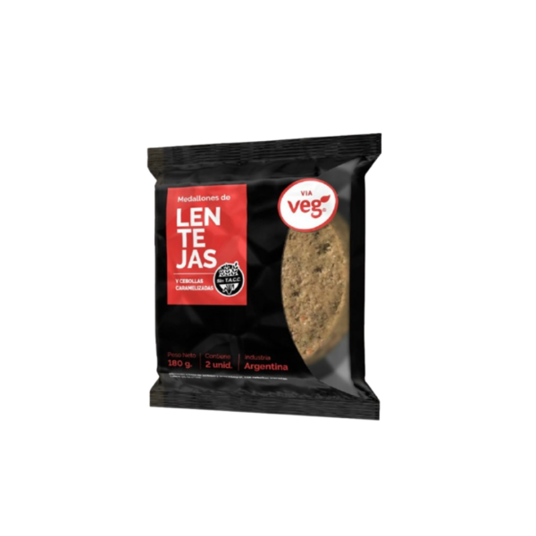 MEDALLON DE LENTEJAS Y CEBOLLAS CARAMELIZADA X180G