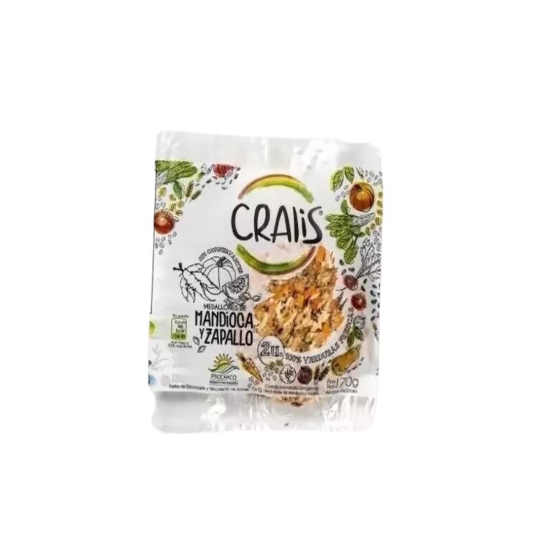 MEDALLON DE MANDIOCA Y ZAPALLO X2UN