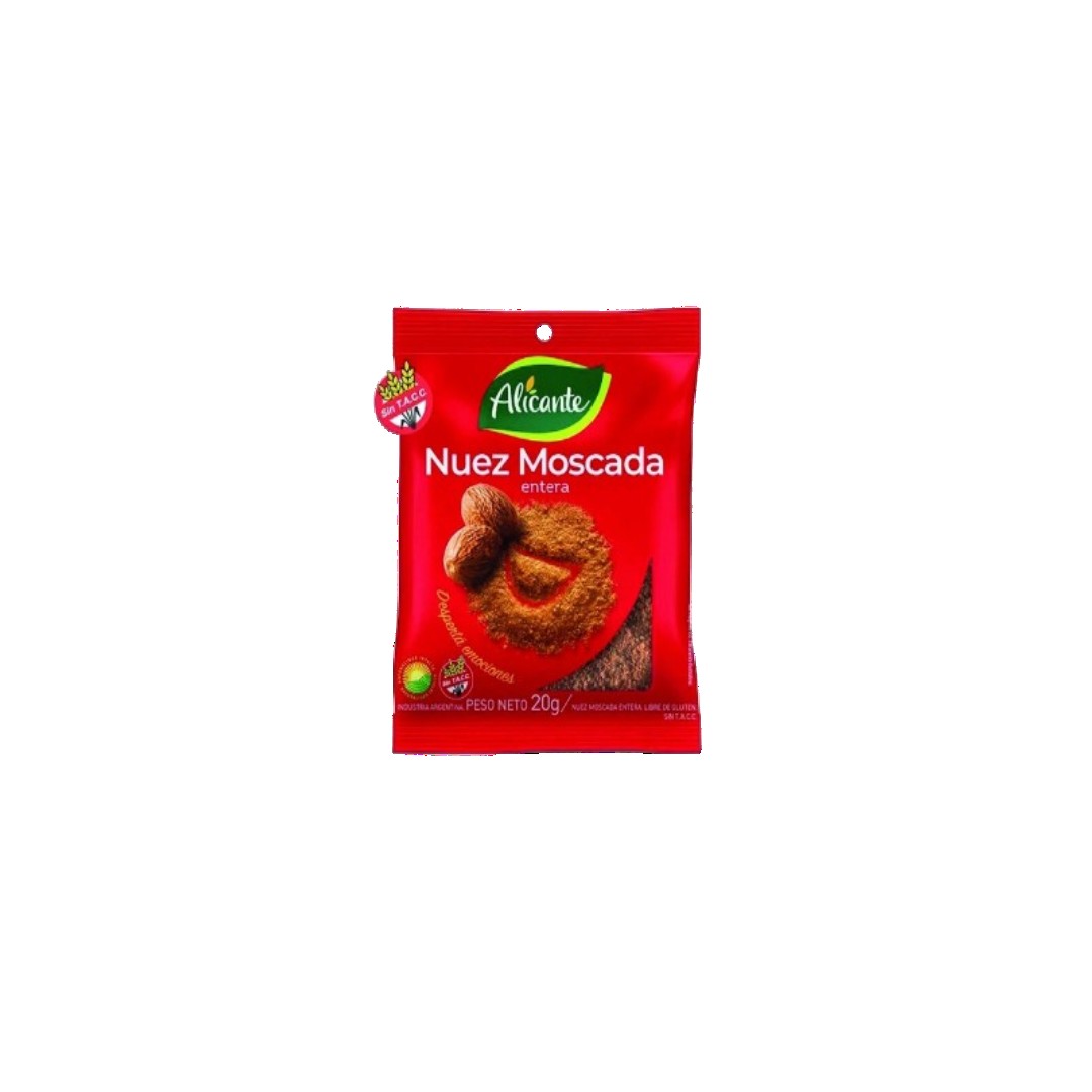 NUEZ MOSCADA ENTERA X20G