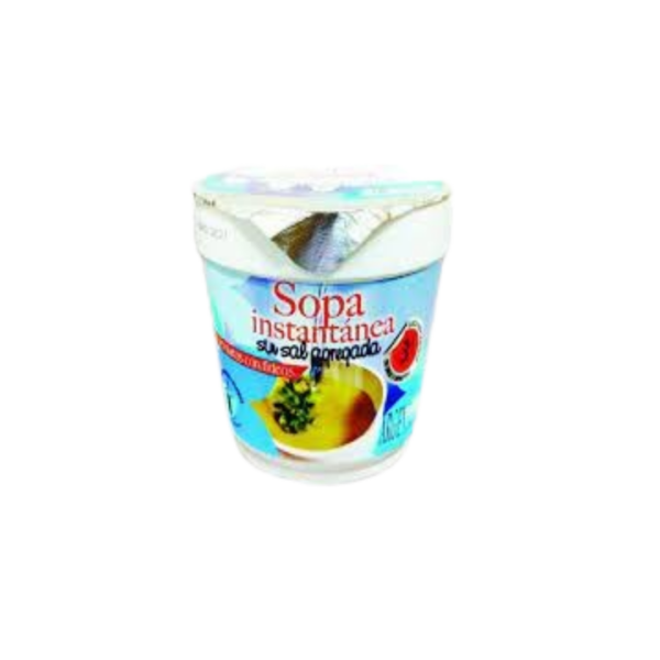 SOPA INSTANTANEA EN POTE SIN SAL