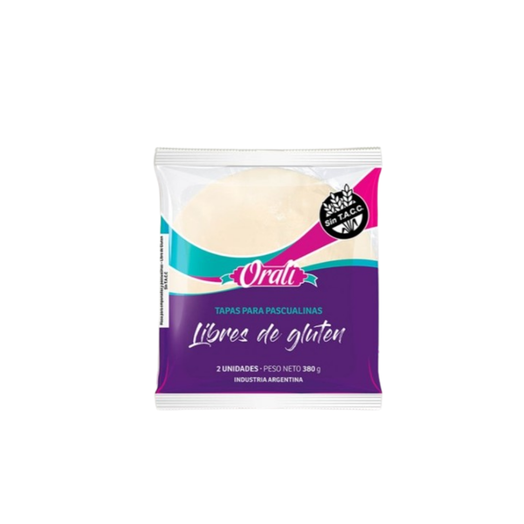 TAPAS PASCUALINA SIN TACC X2UNID