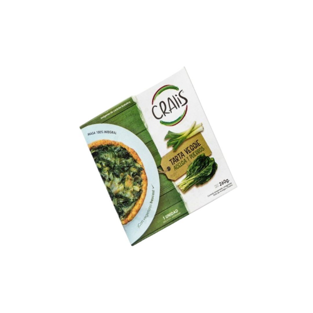TARTA VEGGIE ACELGA Y PUERROS X260G