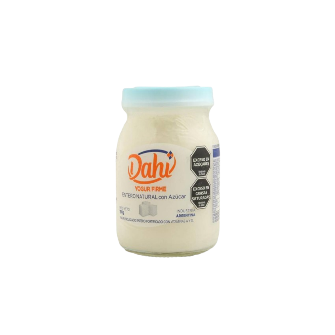 YOGUR NATURAL FIRME CON AZUCAR X190G