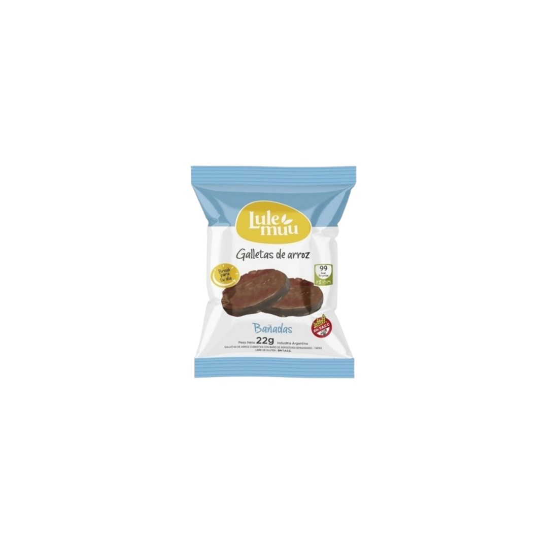 GALLETAS ARROZ BAÑADAS CHOCO X20G